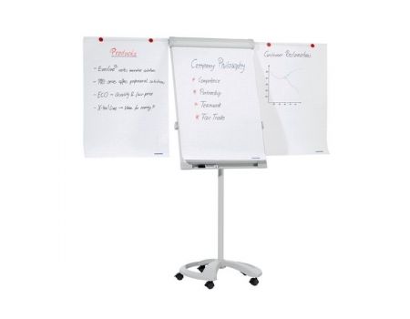 Flipchart magnetic, mobil Franken Deluxe, 95x67 cm - cu brate laterale