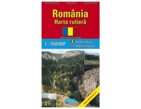 Harta plianta, Romania rutiera